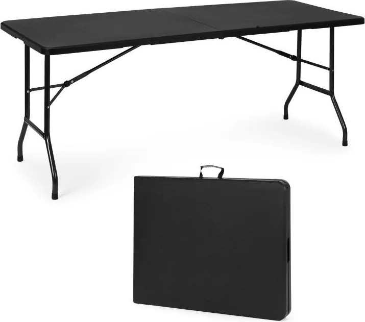 Masă pliantă pentru catering 180 cm - negru