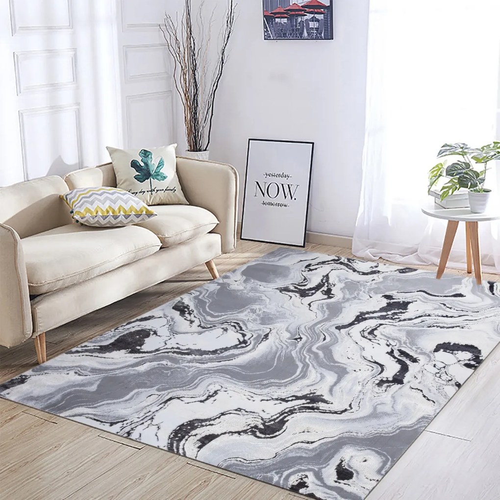 Covor Modern Living, Dormitor Dreptunghiular Royal River 7367A Gri (Alege dimensiunea: 150 x 230)