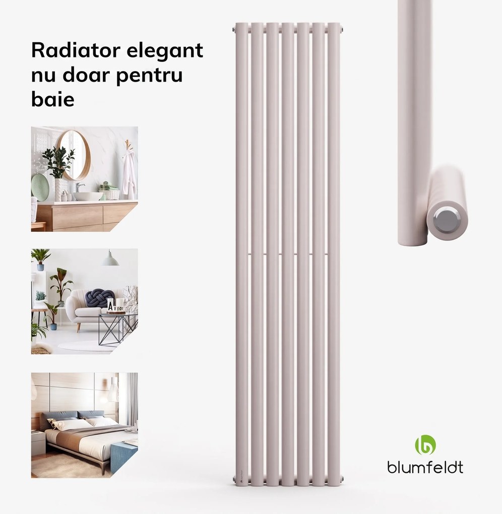 Blumfeldt Tallheo, 41 x 180, radiator, radiator de baie, radiator tubular, 691 W, apă caldă, 1/2