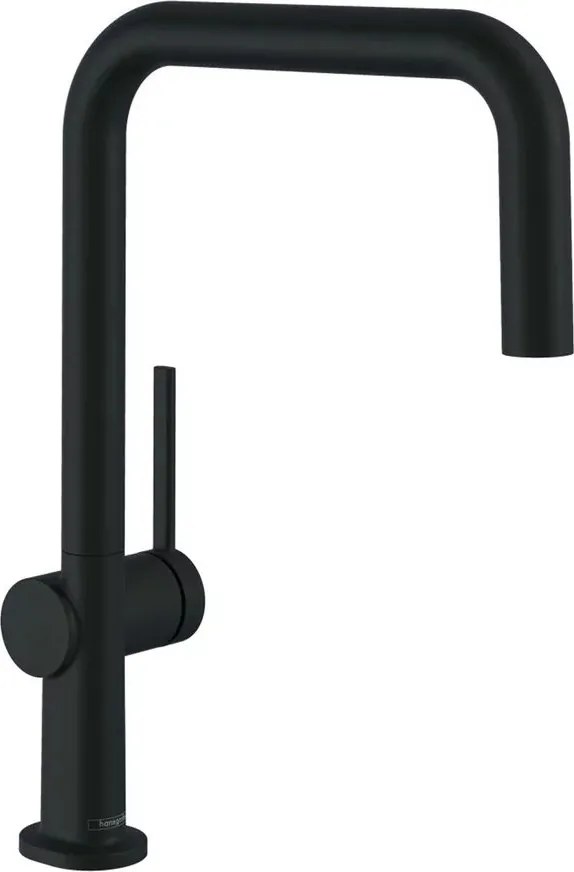Baterie bucatarie Hansgrohe Talis M54 220 negru mat cu 1 tip de jet