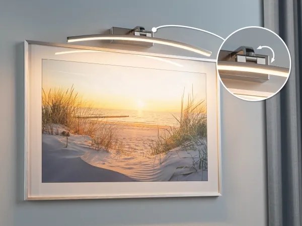 Paulmann 95558 - Aplica LED BENTO 10 W pentru tablouri, 230 V, 50 cm, crom mat