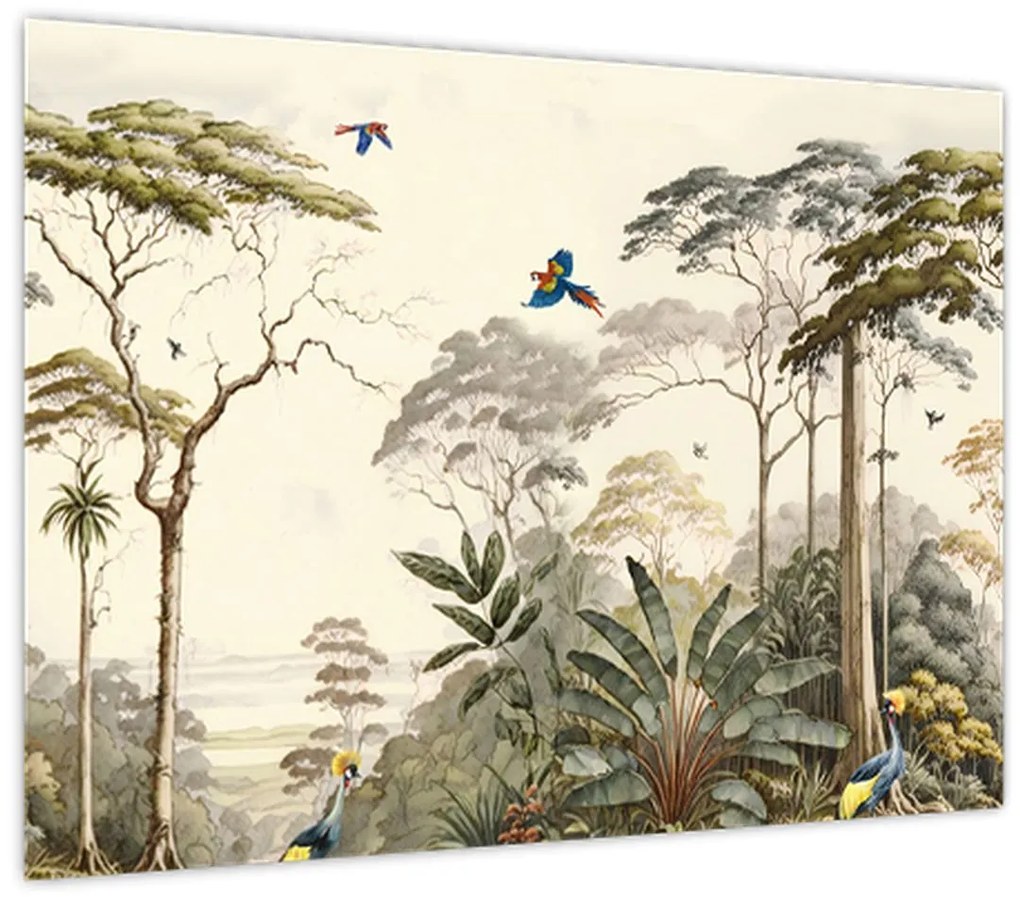 Tablou pe sticlă - Pădurea tropicală amazoniană (70x50 cm)