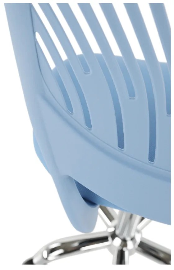 Scaun rotativ, SELVA, albastru/crom