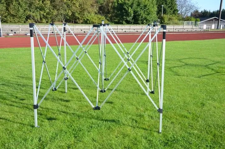 Cort de petrecere de grădină tip foarfecă 3x3 m, verde Garth