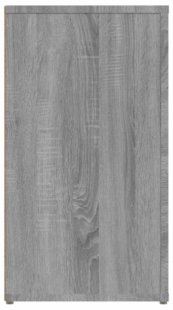 Servanta, gri sonoma, 100x33x59,5 cm, lemn compozit