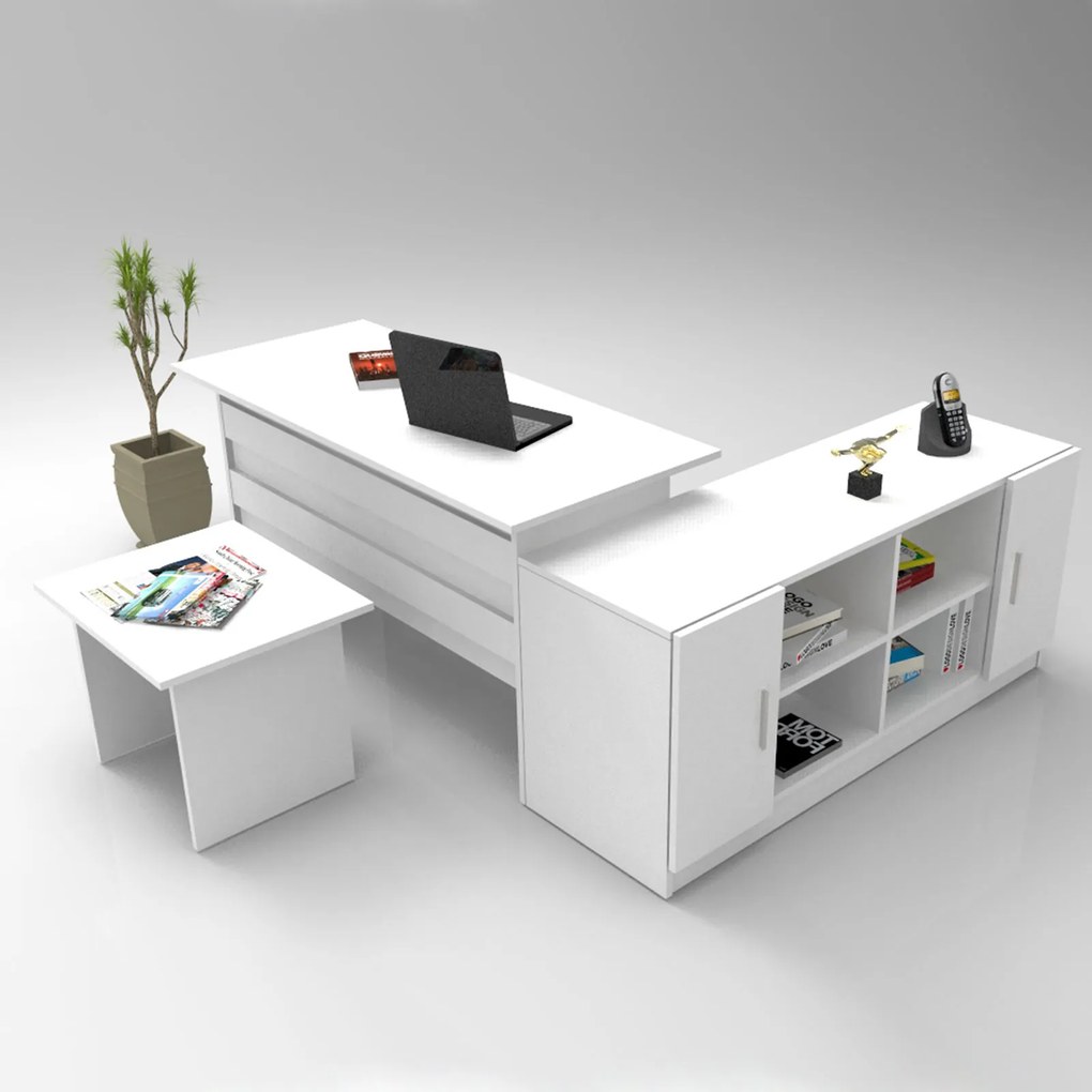 Set pentru birou Vincent 10 (alb). 1072641