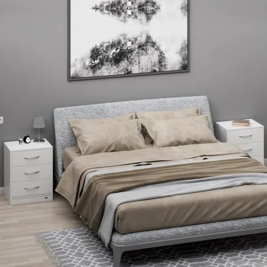Deuba Noptiera Eloise 54x39x28cm - LED alb