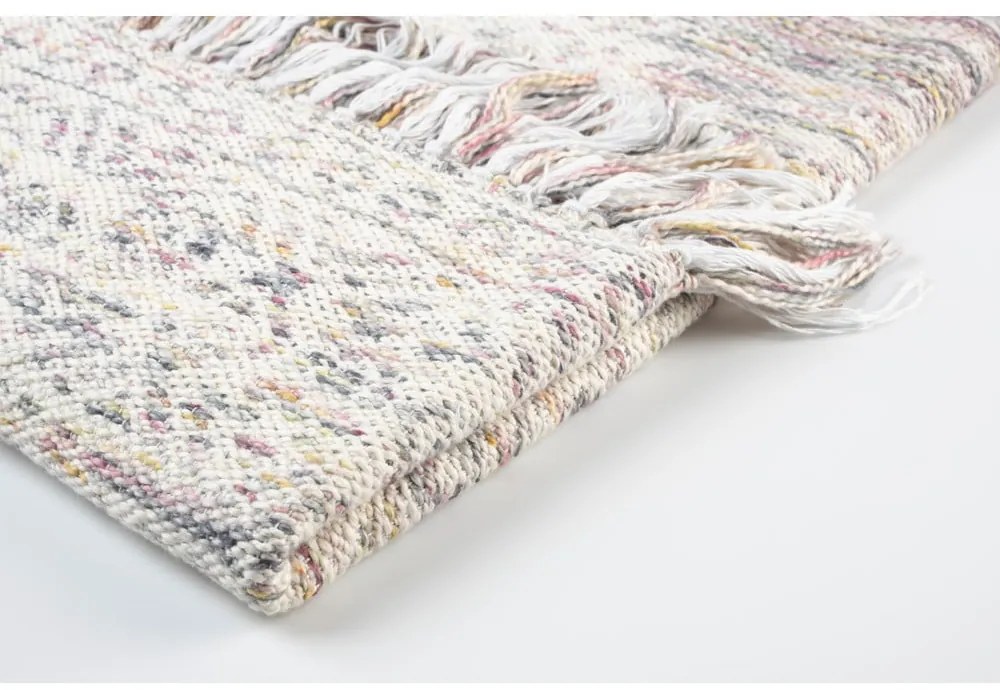 Pled din bumbac White Label Liv Plum, 130 x 170 cm