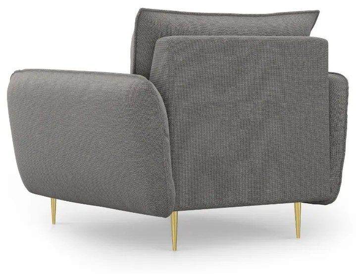 Fotoliu tapitat Vienna picioare gold – L95 x l92 x h95 cm