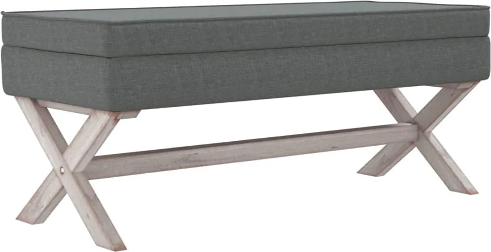 vidaXL Taburet de depozitare, gri închis, 110x45x49 cm material textil