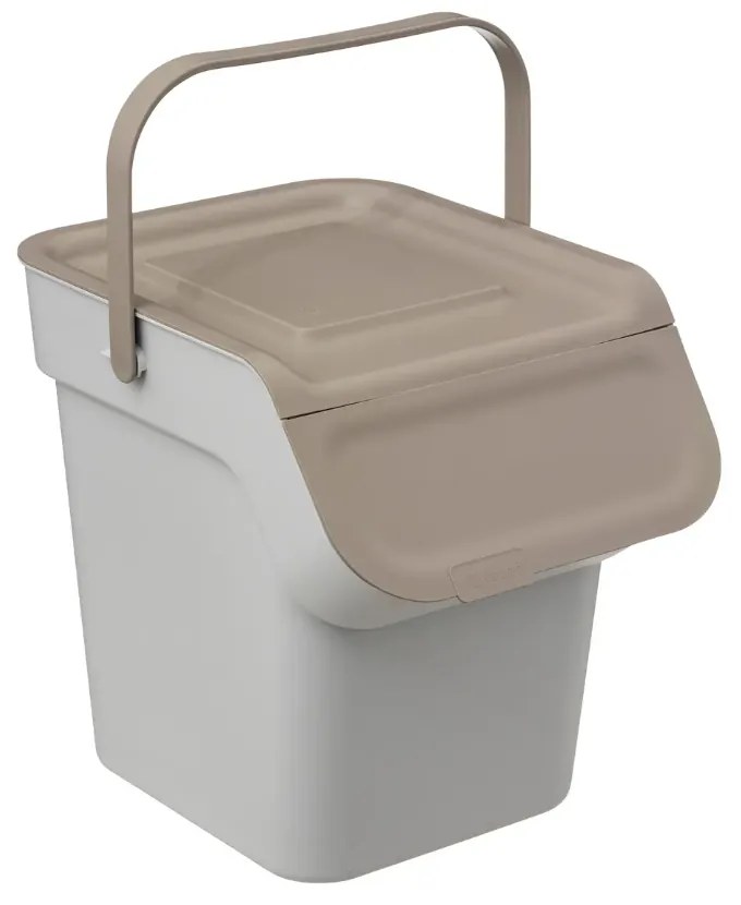 Cos gunoi sortare Nyborg, plastic, bej, 20 litri, 28,5 x 31 x  34 cm