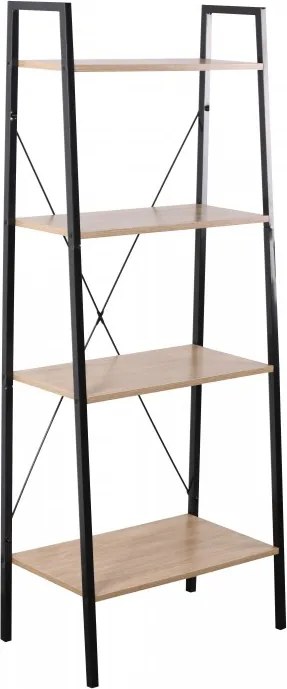 Etajera cu 4 rafturi metal si PAL, 60 x 32 x 148 cm