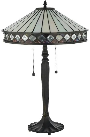 Endon 70935 - Lampă de masă Tiffany FARGO 2xE27/60W/230V, Ø 41,5 cm
