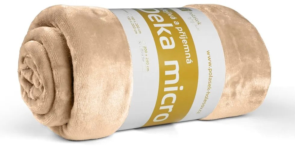 Pătură din microflanel cu imitație de mielușel