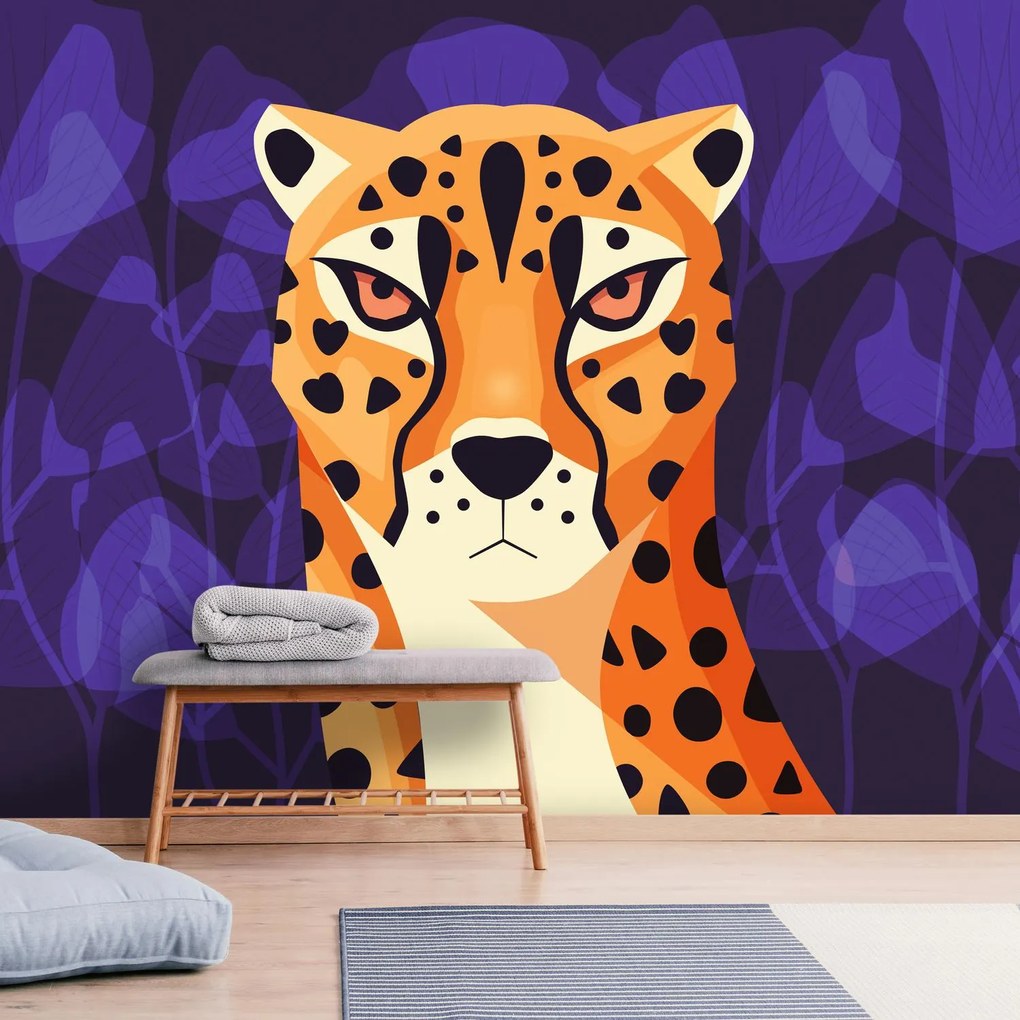 Fototapet - Ghepard,grafic (147x102 cm)