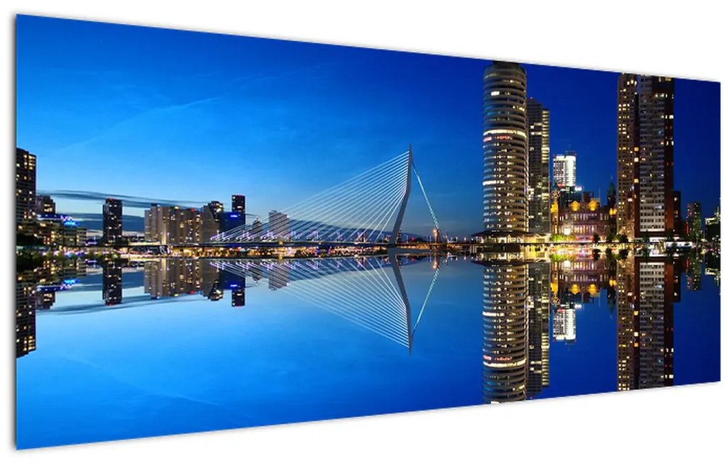 Tablou - Rotterdam nocturn (120x50 cm)