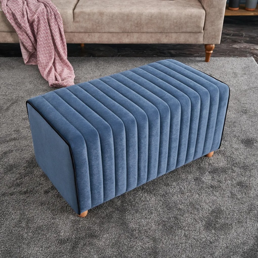 Taburet Mabel Pouf albastru