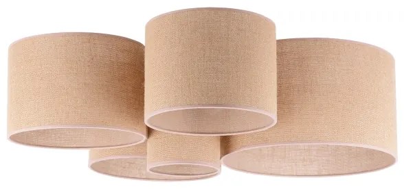 Duolla - Plafonieră ROLLER PENTO 5xE27/60W/230V bej