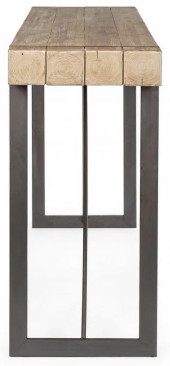 Masa tip bar pentru 6 persoane finisaj natural din lemn de Brad, 200 cm, Garrett Bizzotto