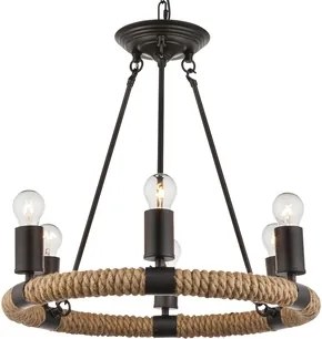 Lustra 6xE27 negru Ulleu Globo Lighting 69029-6