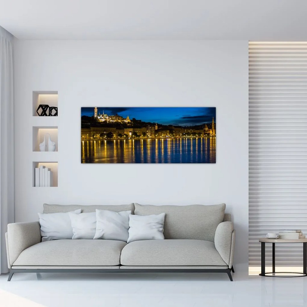 Tablou orașului nocturn (120x50 cm)