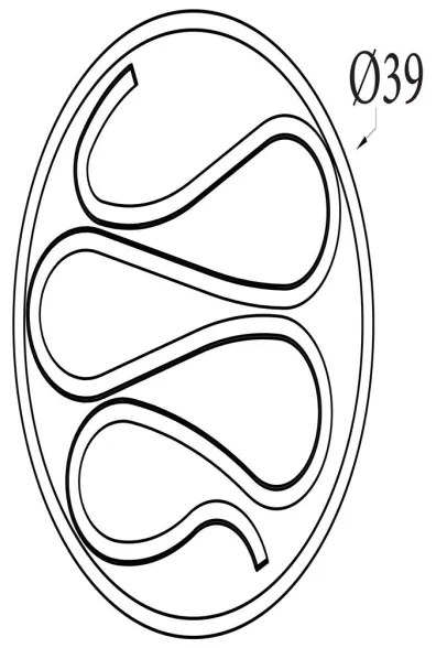 Searchlight ZENDISC 81100-39BK - Plafonieră LED dimmabilă, 20W, 230V, 3000K, Ø 39 cm