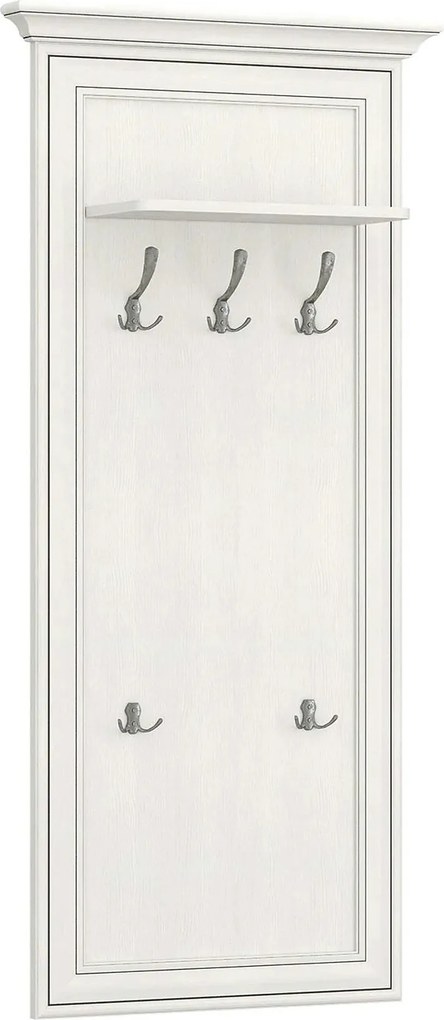 Cuier de perete TIFFANY II, grej, PAL laminat, 70x22x150 cm