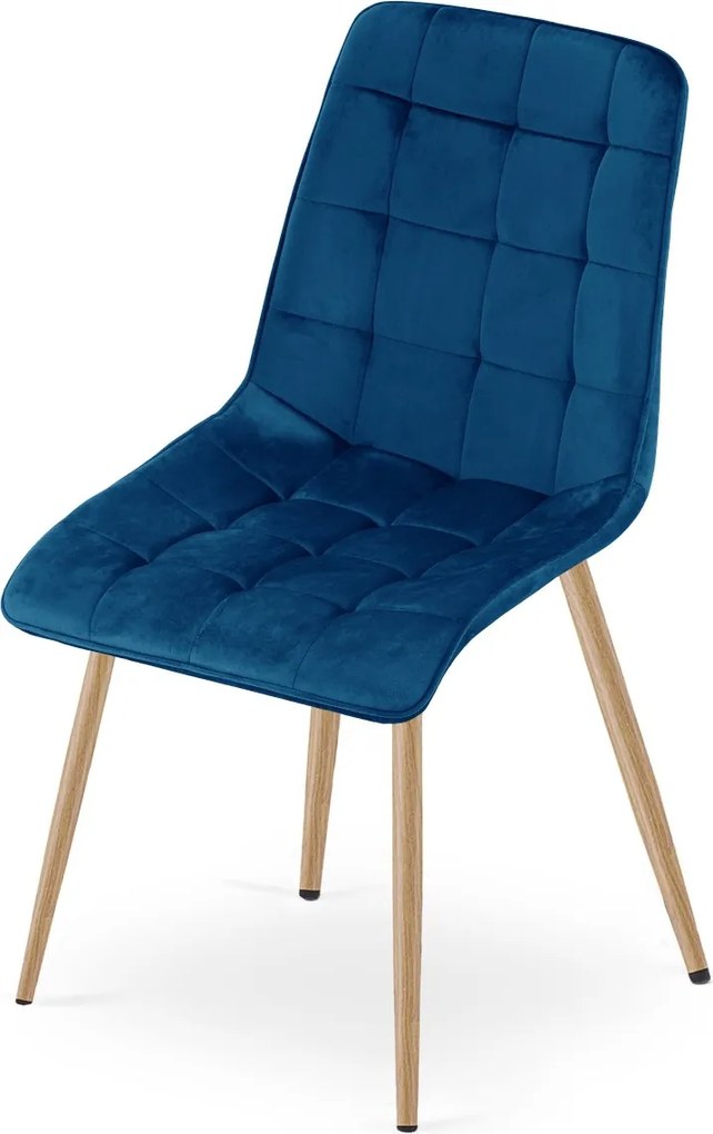 Scaun de masa SPLIT VELVET, albastru