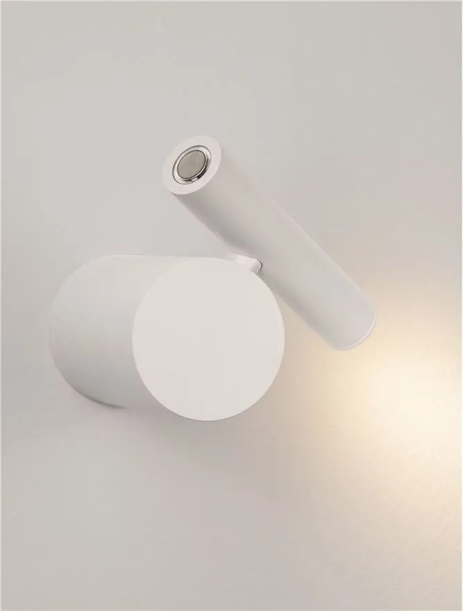 Aplica cu Spot LED directionabil stil minimalist CICLO alba, NVL-9540284