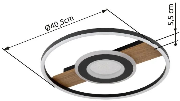 Plafoniera LED moderna PIKARA