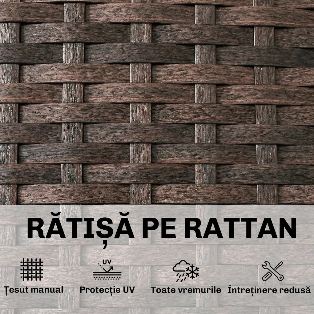 Outsunny chaise longue curbat | Aosom Romania