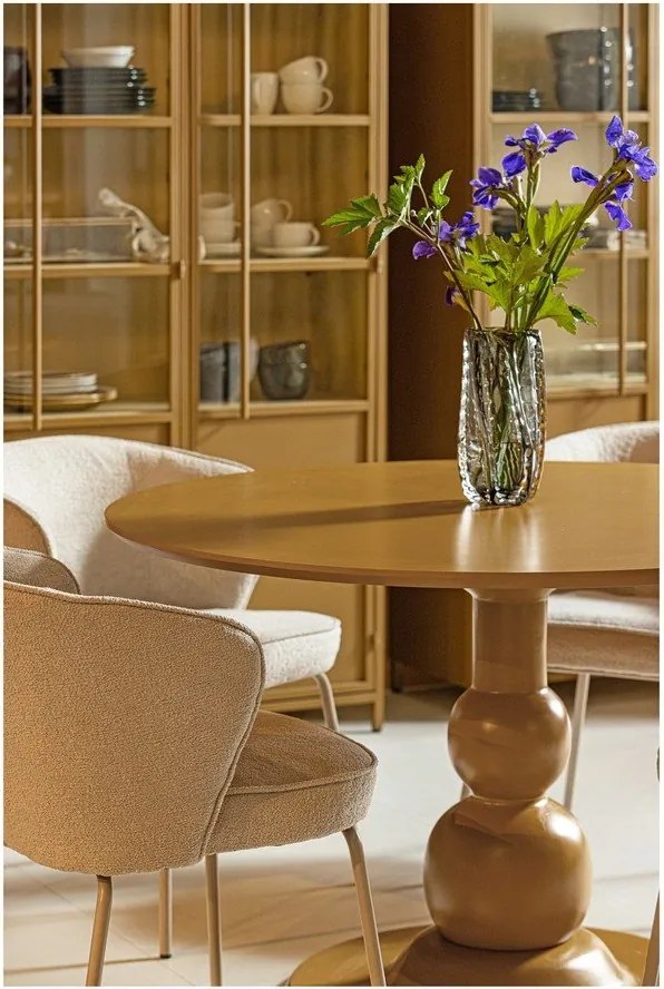 Vitrină galben-muștar din metal 140x200x44 cm Exhibit – WOOOD