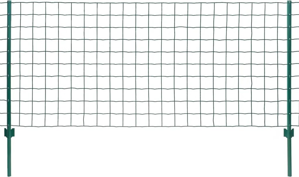 vidaXL Gard Euro, verde, 20 x 1,2 m, oțel