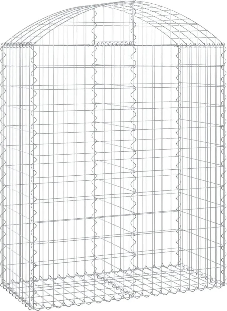 vidaXL Coș gabion arcuit, 100x50x120/140 cm, fier galvanizat