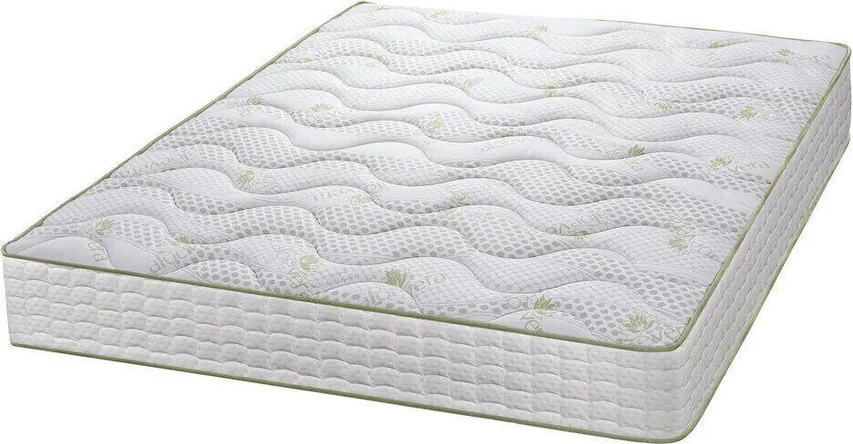 Saltea ortopedica Aloe Vera Dual Confort, 160x190x25cm, Memory 4 cm, 7 zone de confort, reversibila, fermitate medie