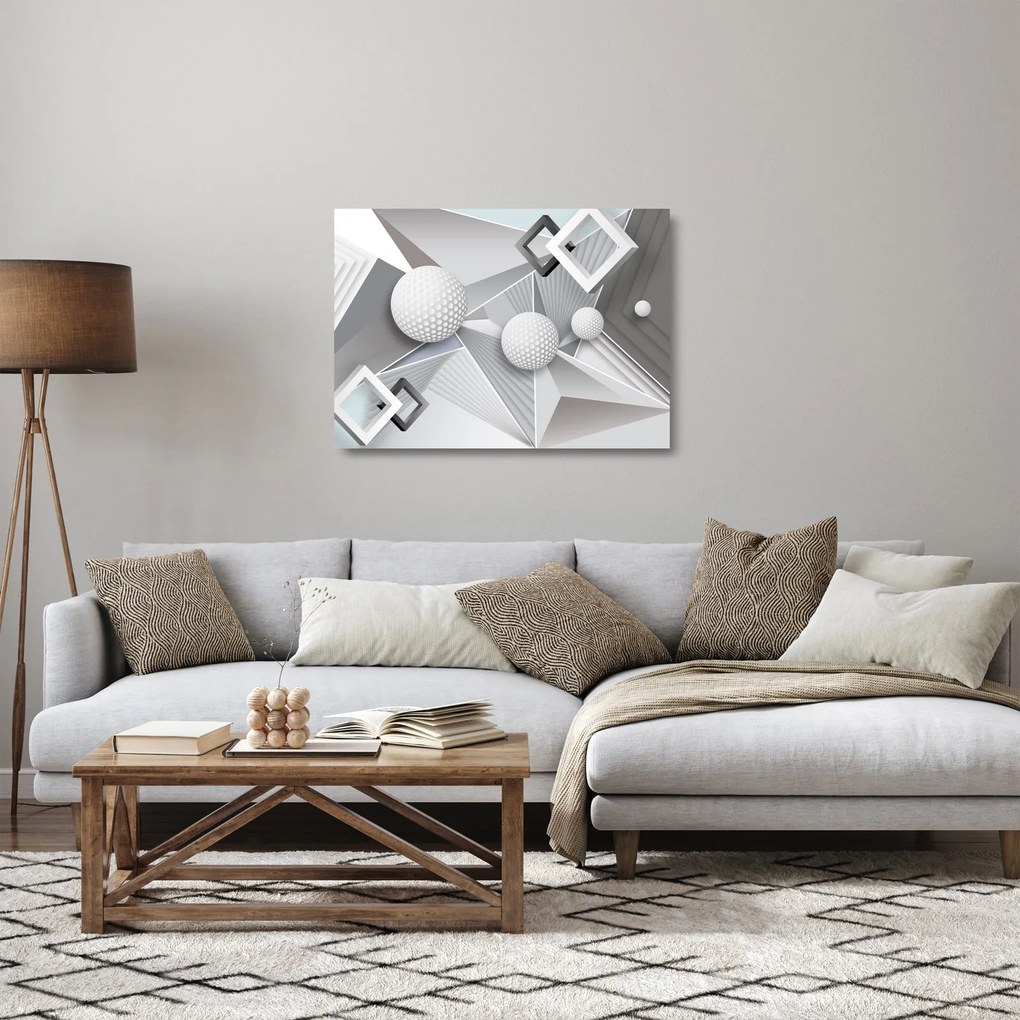 Tablou pe sticlă geometric abstract (70x50 cm)