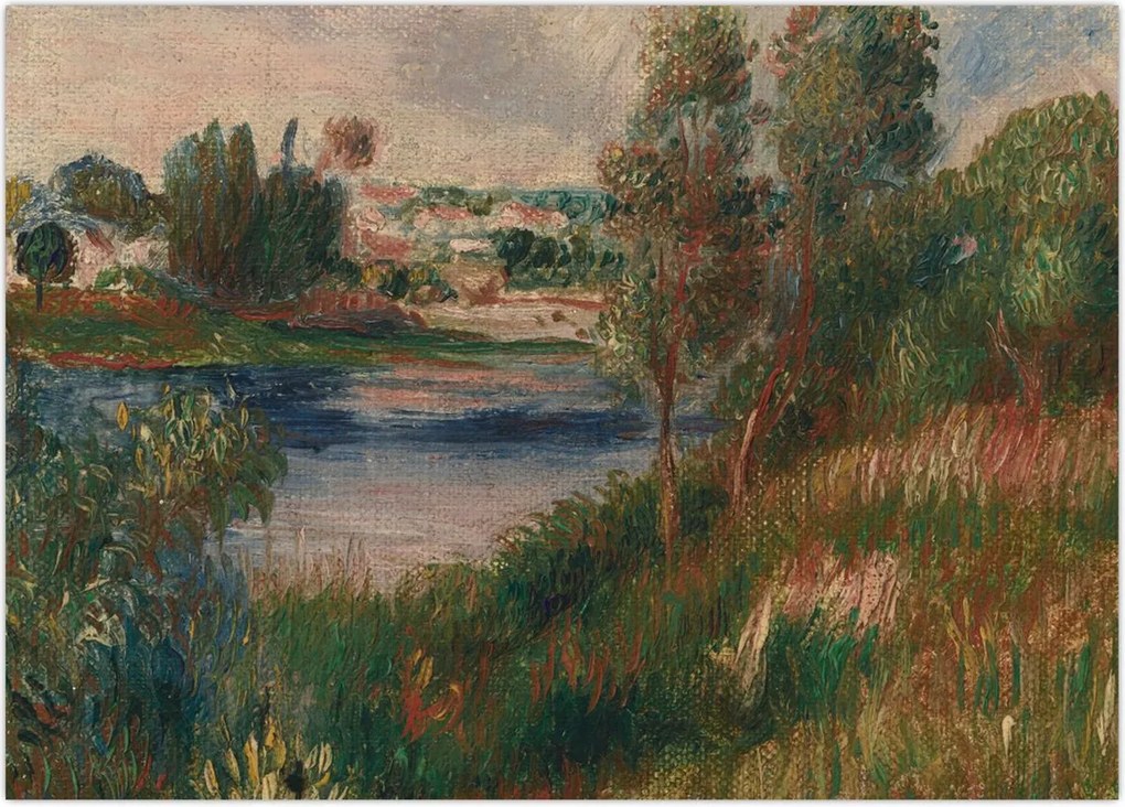 Tablou - Auguste Renoir, Landscape at Vetheuil, reproducere (70x50 cm)
