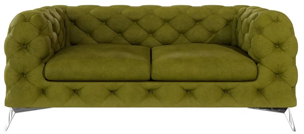 Canapea verde cu tapițerie din catifea 185 cm Chelsea – Ropez
