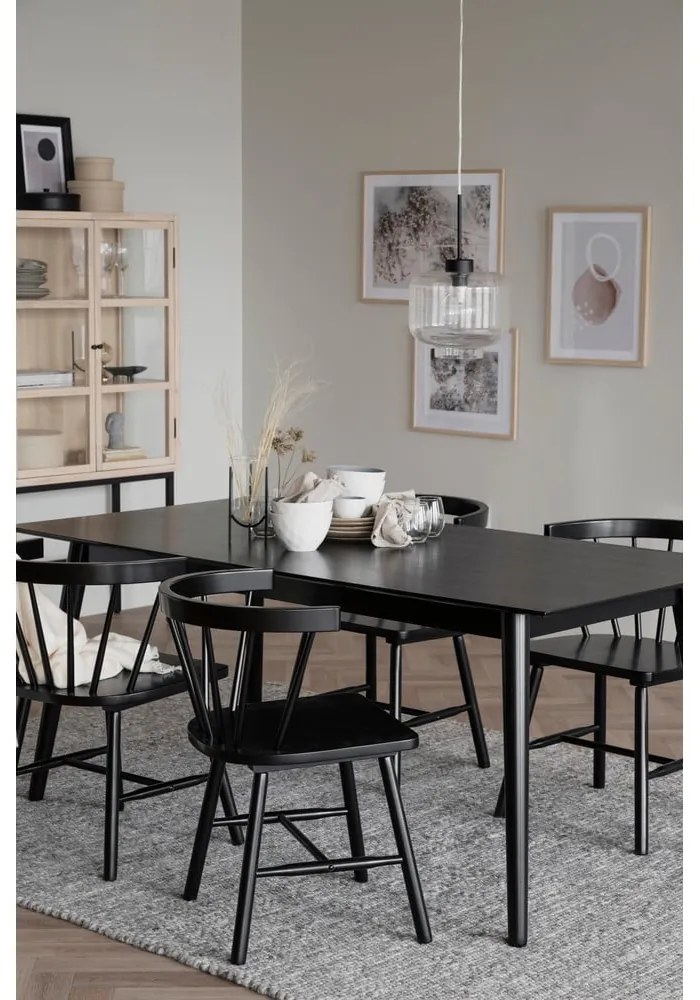 Masă de dining Rowico Lotta, 180 x 90 cm, negru