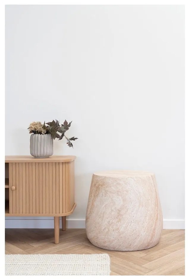 Măsuță auxiliară rotundă din piatră ø 47,5 cm Bonn – House Nordic