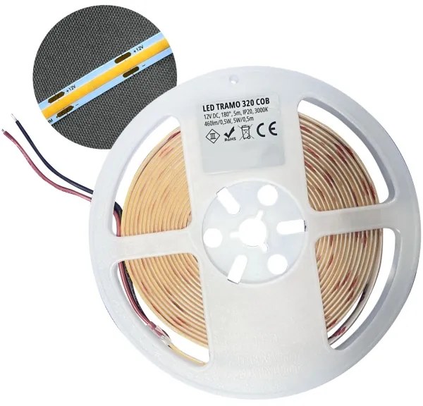 Bandă LED/50W/12V 5 m 3000K