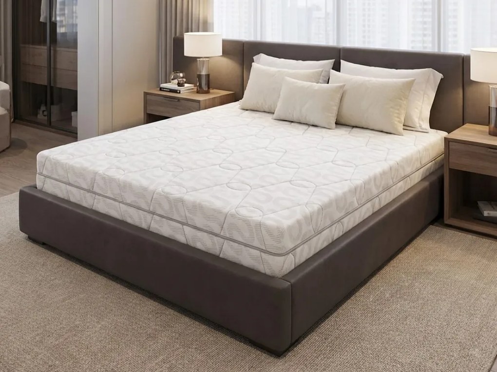 Saltea ortopedica TrioFlex 13+3+2, Hipoalergenica, Spuma cu Memorie, 3 straturi, 18 cm, Medie spre Ferma 140x200 cm