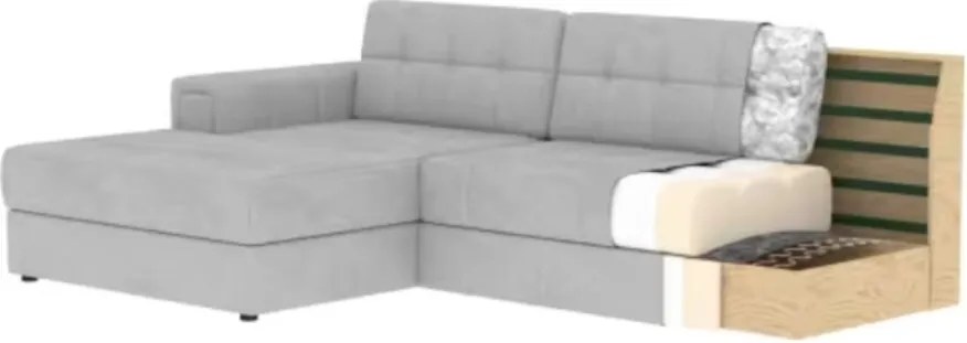Coltar extensibil stanga 3 locuri ELTAP, LT-85MO, Blezalt, 240x150x82 cm, lemn/poliester, gri