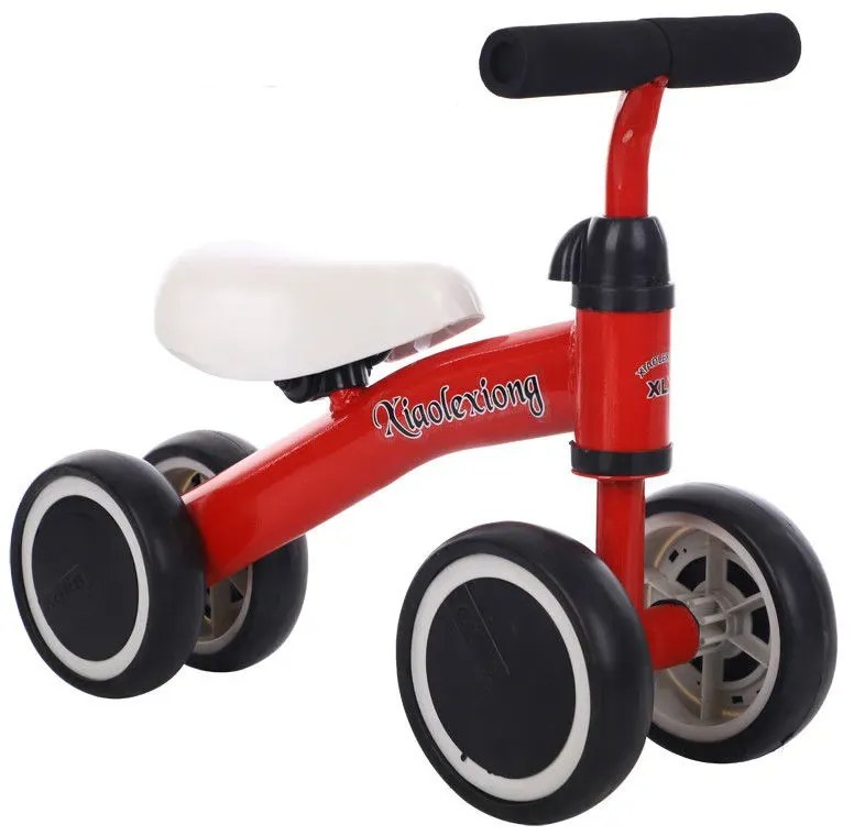 Mini bicicleta cu 4 roti fara pedale, 12 - 36 luni, Rosu, Tricicleta