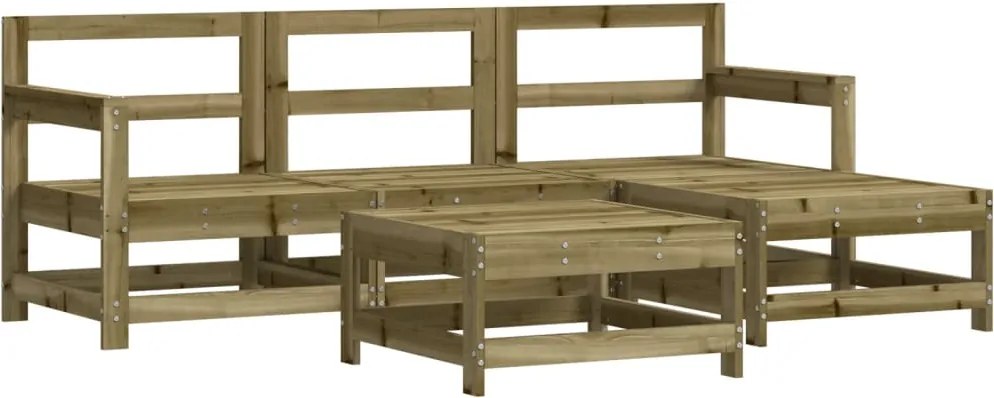 vidaXL Set mobilier relaxare pentru grădină 5 piese lemn de pin tratat