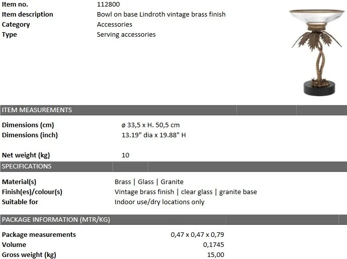 Bol/ Obiect decorativ LUX Lindroth 112800 HZ