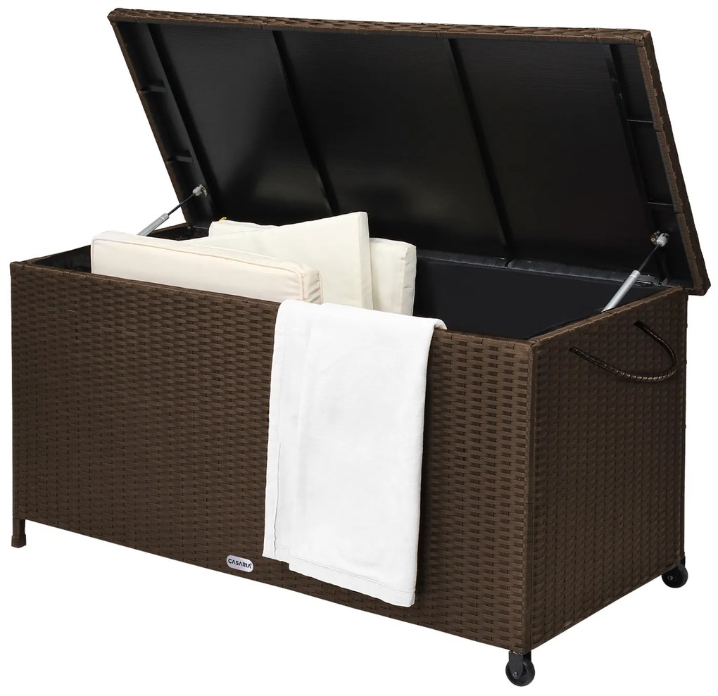 Deuba Cutie depozitare 122cm x 56cm x 61cm - cu roti maro
