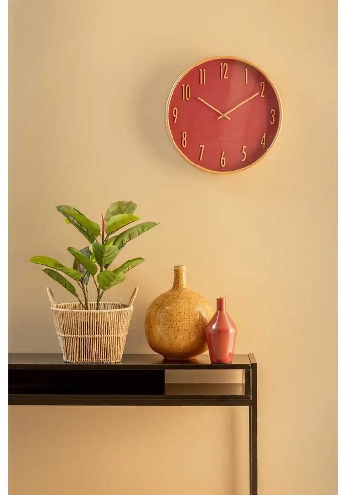 Karlsson 5996RD ceas de perete design roșu,diametru 40 cm