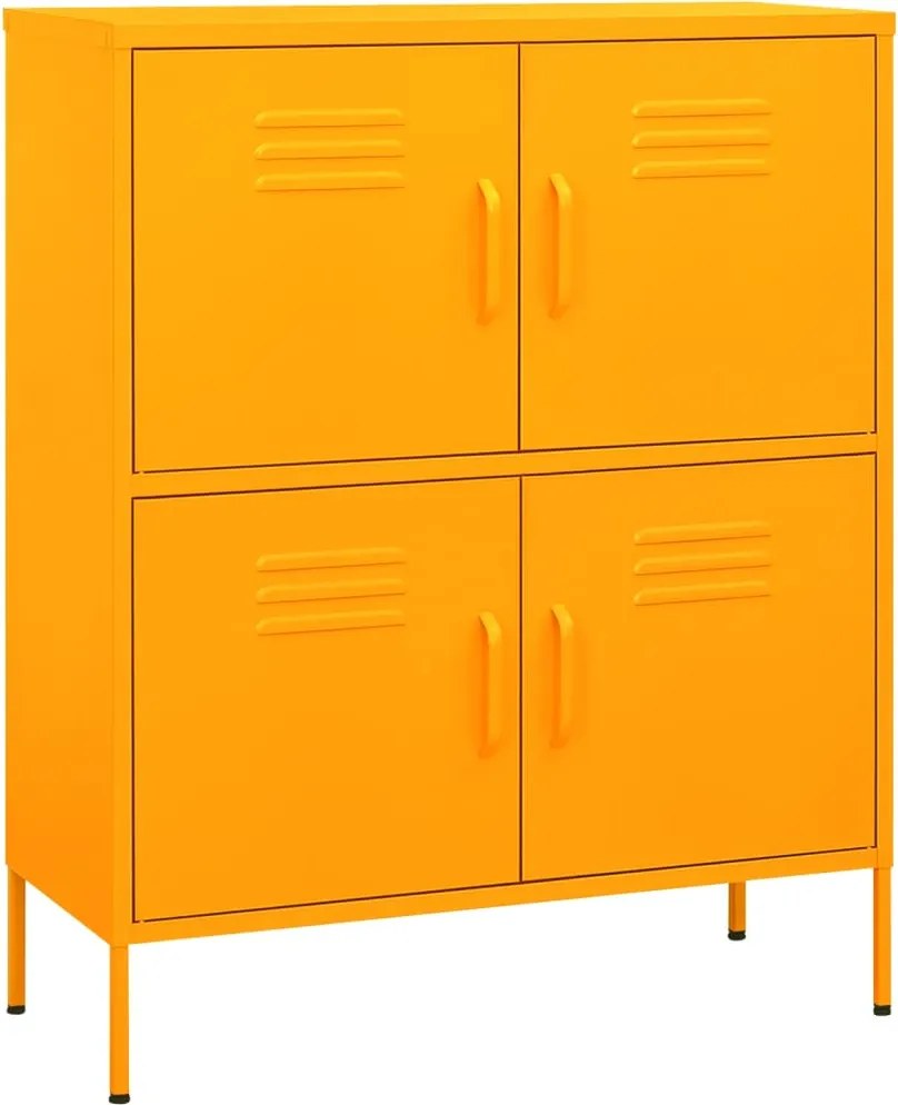 vidaXL Dulap de depozitare, galben muștar, 80x35x101,5 cm, oțel