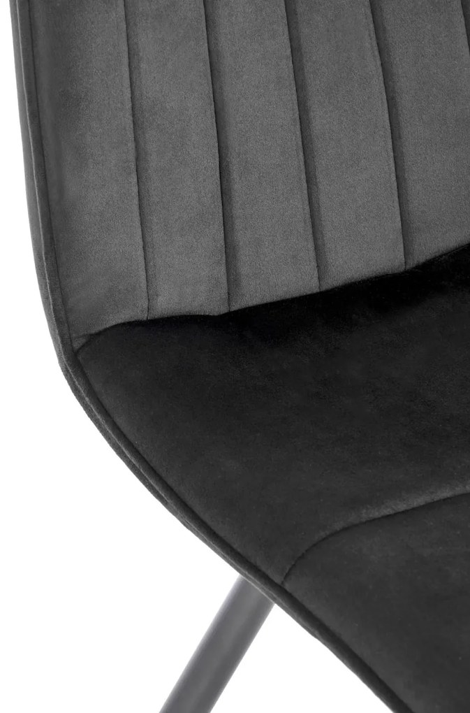 Scaun K521 velvet negru